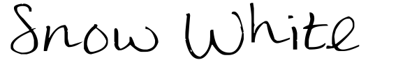 Snow White font preview